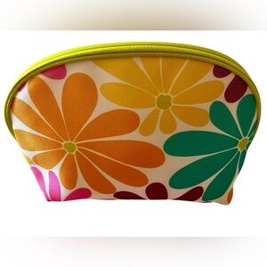 Clinique Floral Cosmetic Bag - Yellow, Orange, Green, Pink